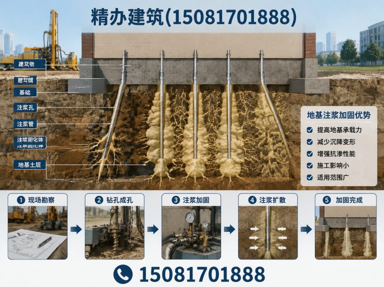 涉县基础下沉注浆顶升展示图
